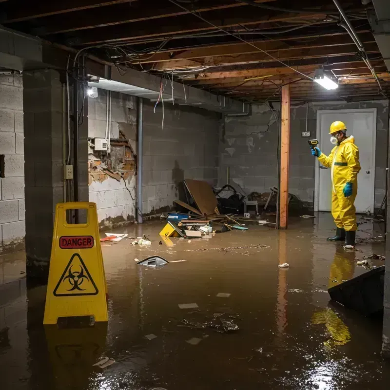 Flooded Basement Electrical Hazard in Burlington, CO Property